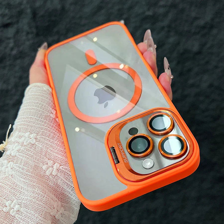 Sandsberg | Magnetische Magsafe Handyhülle Ständer Glaslinsenschutz Abdeckung
