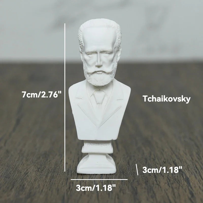 Griechische Mythologie Gott Göttin Held David Venus Mozart Büste Figurine Skulptur Statue Gips Skizze Übungsmodell Raumdekoration