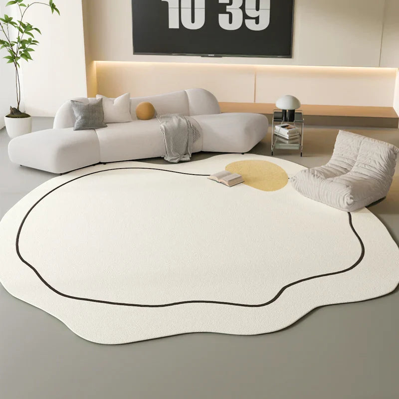 Sandsberg | Sara Luxe Irregulärer Pink Fluffy Teppich – Weich und stilvoll für Schlafzimmer und Wohnzimmer