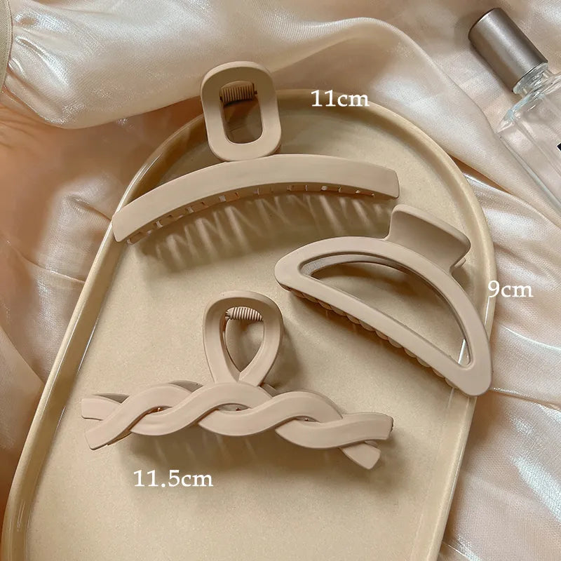 Kopfbedeckung Set Neue Damenmode Krallenclip Kaffee Schwarz Acryl Große Haarklammer Koreanisch Für Mädchen Clip Barrette Haarschmuck