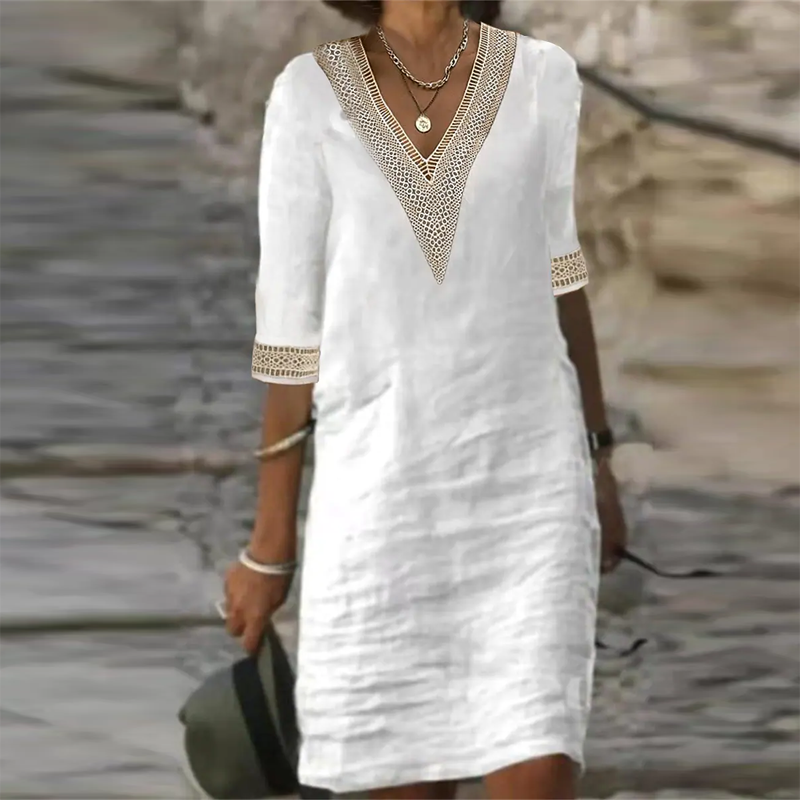 Elegantes Leinen Sommerkleid