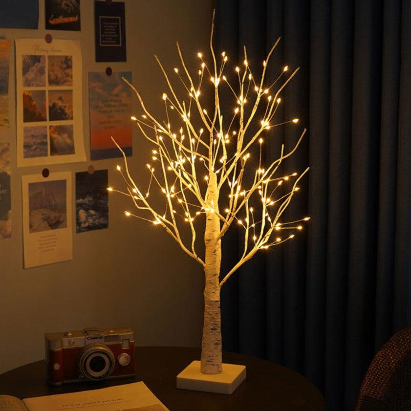 Elegante Birken LED Lampe Geldbaum