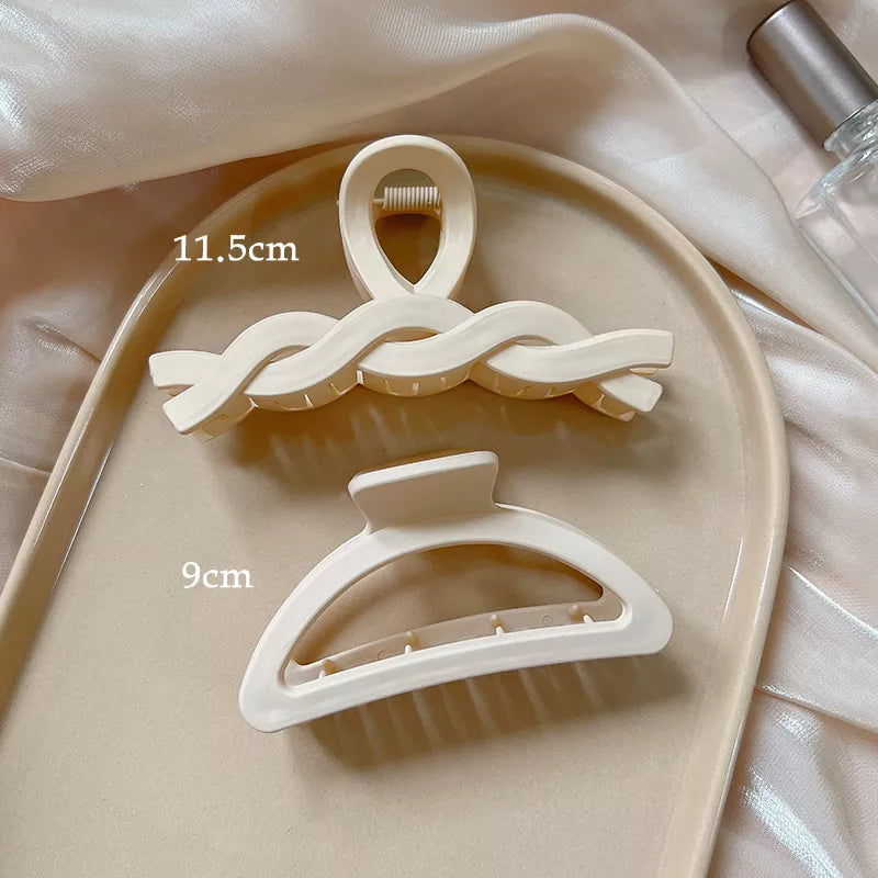Kopfbedeckung Set Neue Damenmode Krallenclip Kaffee Schwarz Acryl Große Haarklammer Koreanisch Für Mädchen Clip Barrette Haarschmuck