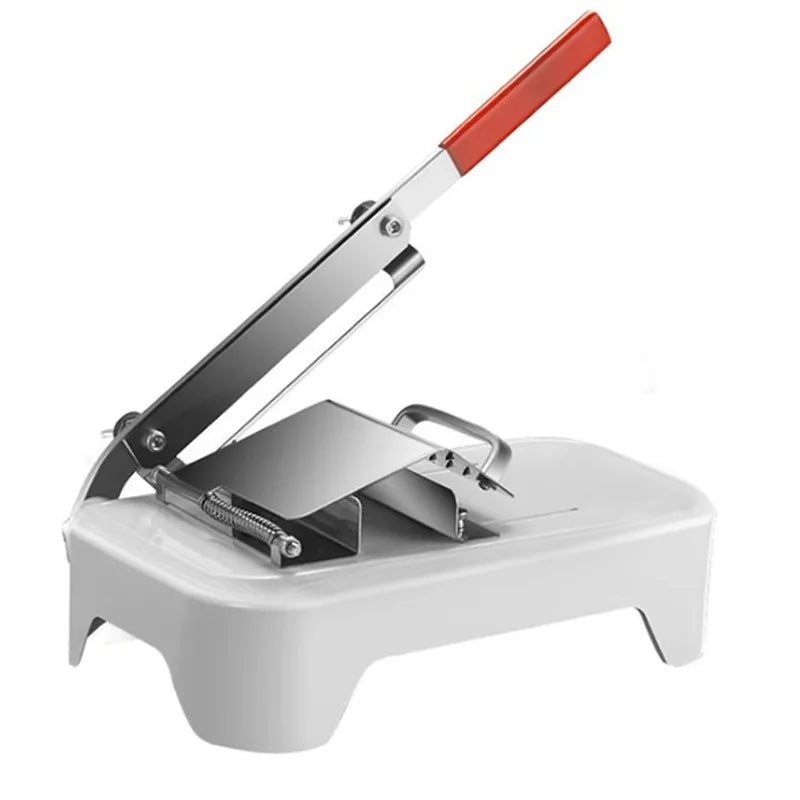 Manueller edelstahl gefrorener Fleischschneider - Küchenlebensmittel Schneidemaschine mit automatischer Fleischausgabe und rutschfestem Griff