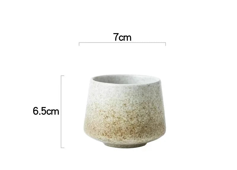 Keramische Kaffeetasse im kreativen Lattebecher Kaffeetasse Japanisch Vintage Frühstück Milchbecher 200ml