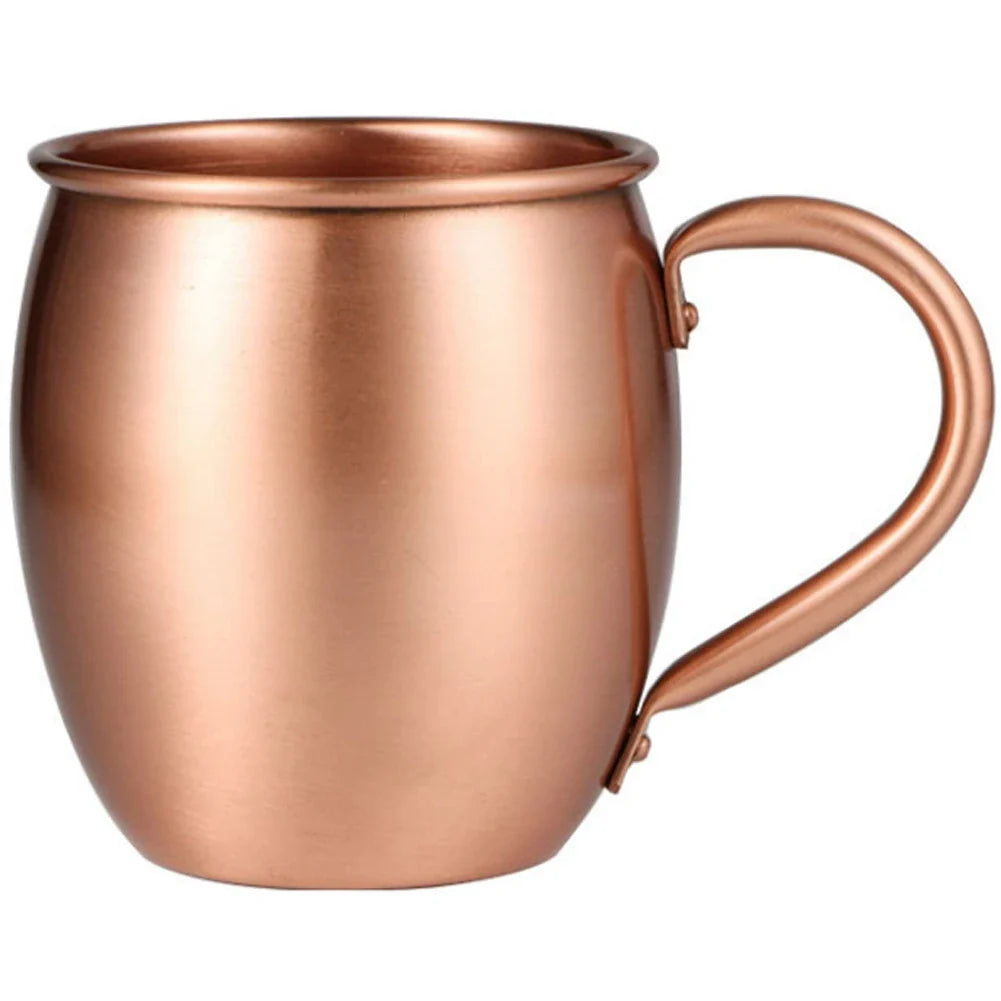 530ML 100% reines Kupferbecher Moskau Mule Becher Trommelbecher Cocktailbecher reines Kupferbecher Restaurant Bar Kaltgetränkebecher, B