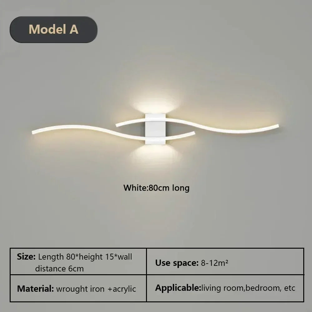 Moderne LED-Wandleuchte – Wandbeleuchtung für Wohnzimmer, Schlafzimmer und Flur – Stilvolle Innenraumbeleuchtung