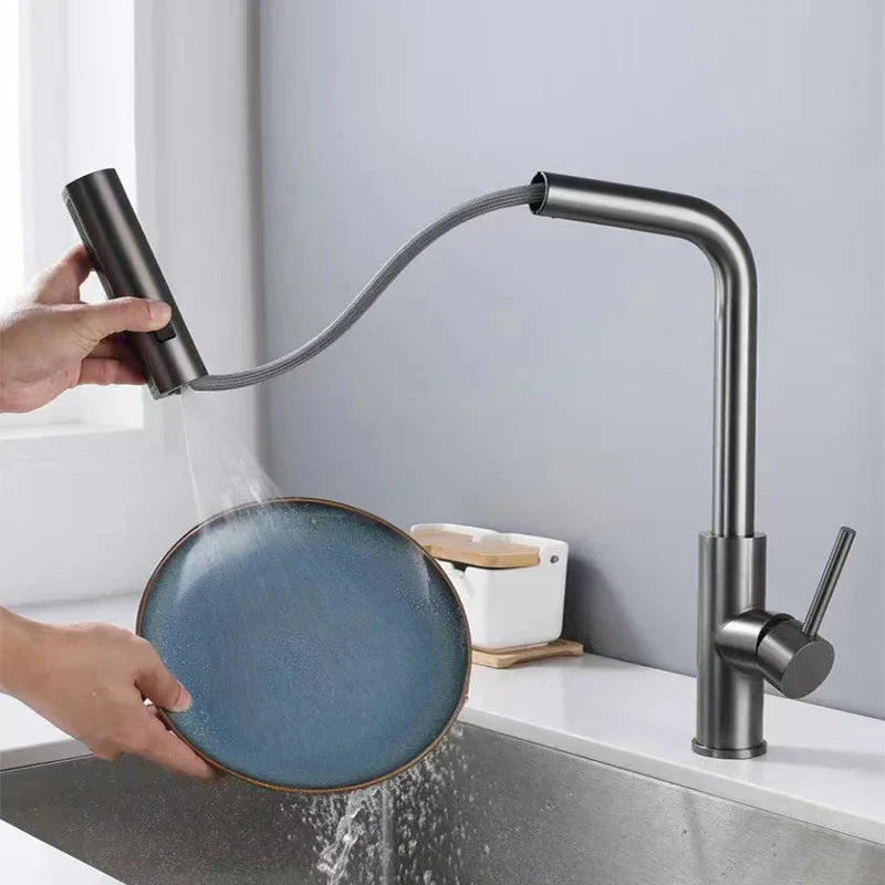 Küchenarmatur – herausziehbare Wasserfall-Handbrause