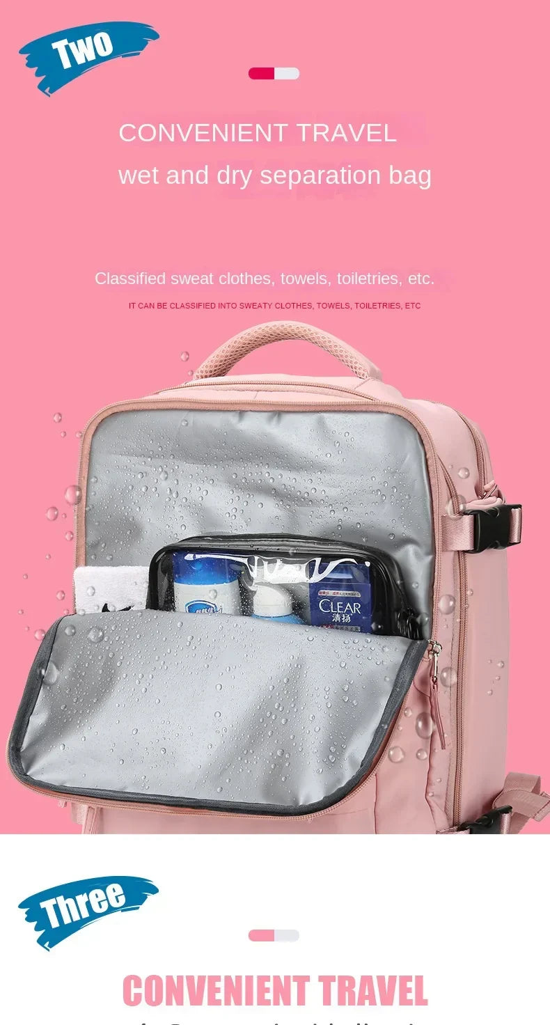 Reisrugzak met schoenenvak