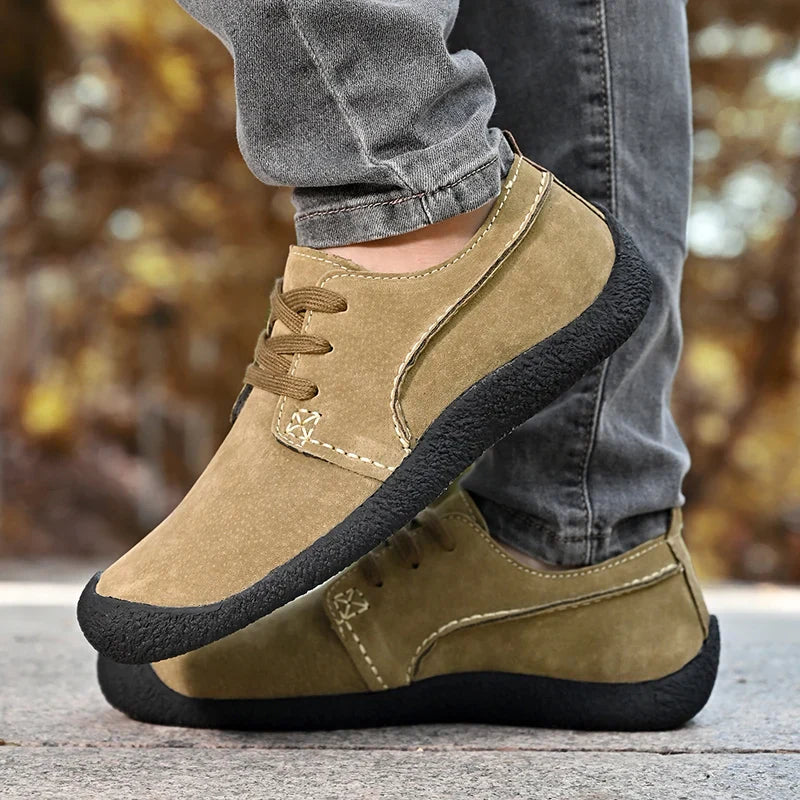 Herren Freizeitschuhe Sneakers Wildleder Leder Slipper Flache Fahrerschuhe