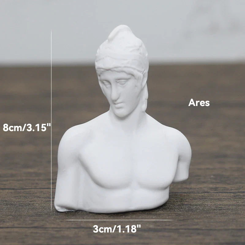 Griechische Mythologie Gott Göttin Held David Venus Mozart Büste Figurine Skulptur Statue Gips Skizze Übungsmodell Raumdekoration