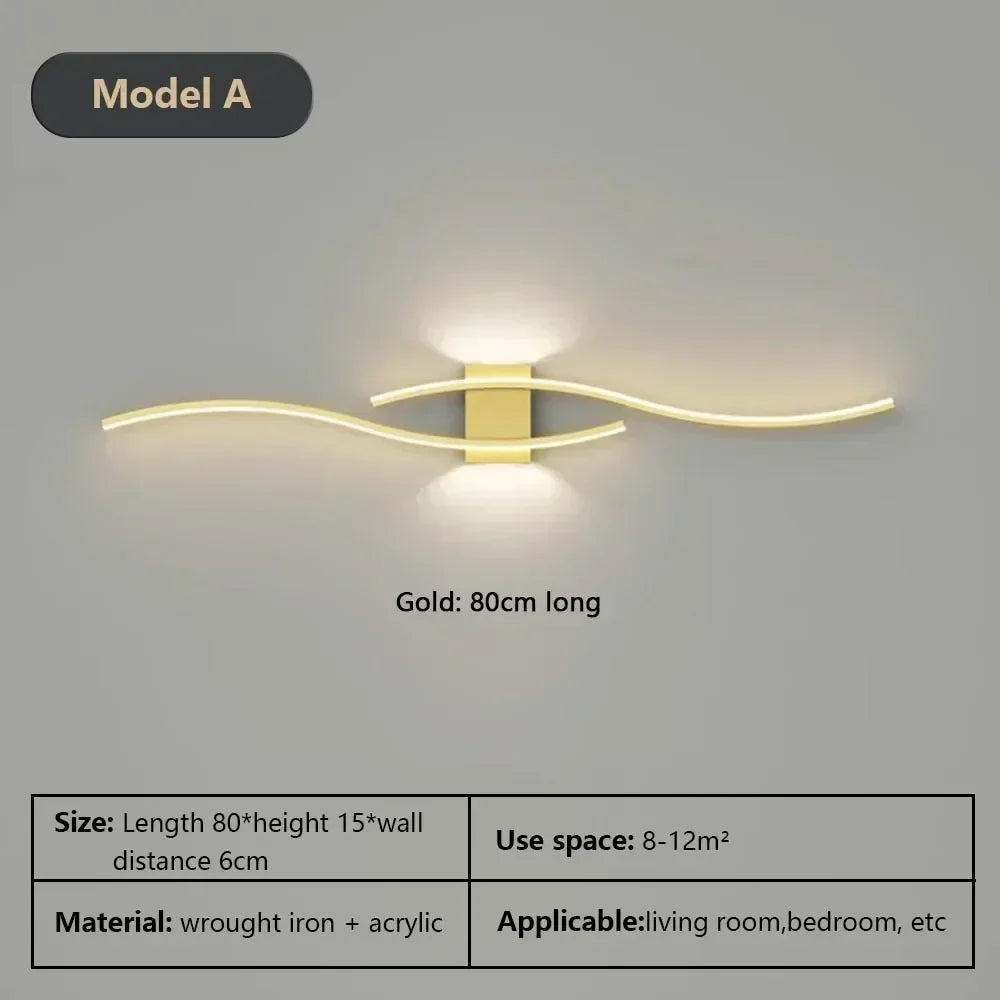 Moderne LED-Wandleuchte – Wandbeleuchtung für Wohnzimmer, Schlafzimmer und Flur – Stilvolle Innenraumbeleuchtung