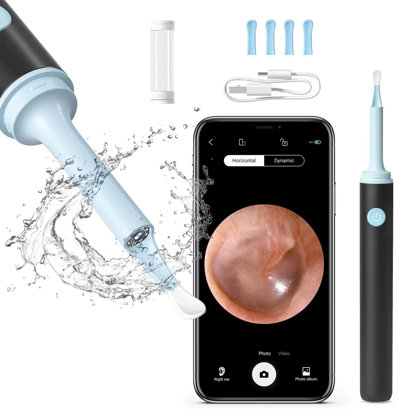 KERUI Smart Wireless Visual Ohrreiniger Löffel Sichere Endoskop Ohrpick 5MP Mini Kamera Ohrenschmalz Entferner Otoskop Ohr Werkzeuge Gesundheitsversorgung