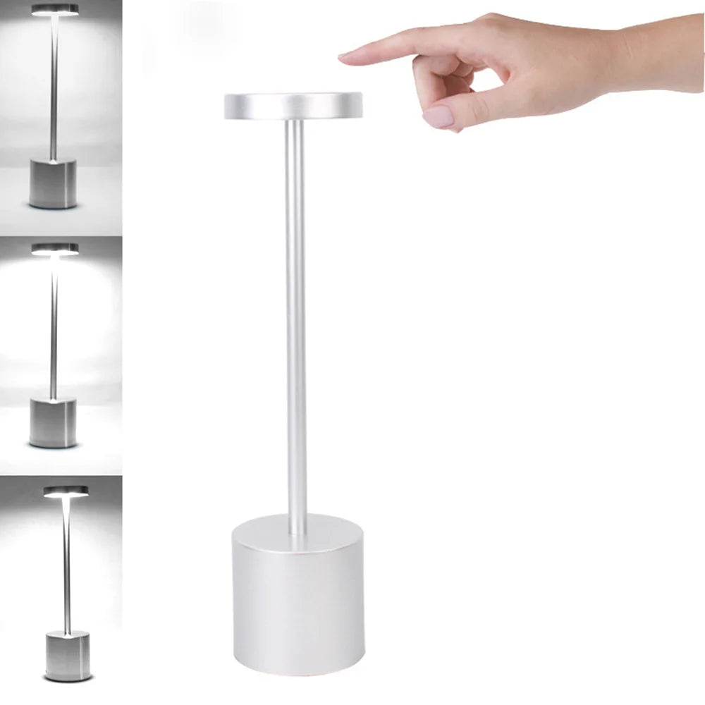 Einfache Tischlampe USB wiederaufladbare kabellose Tischlampe Restaurant Bar Retro Nachtlampe tragbare wiederaufladbare Touch-Tischlampe
