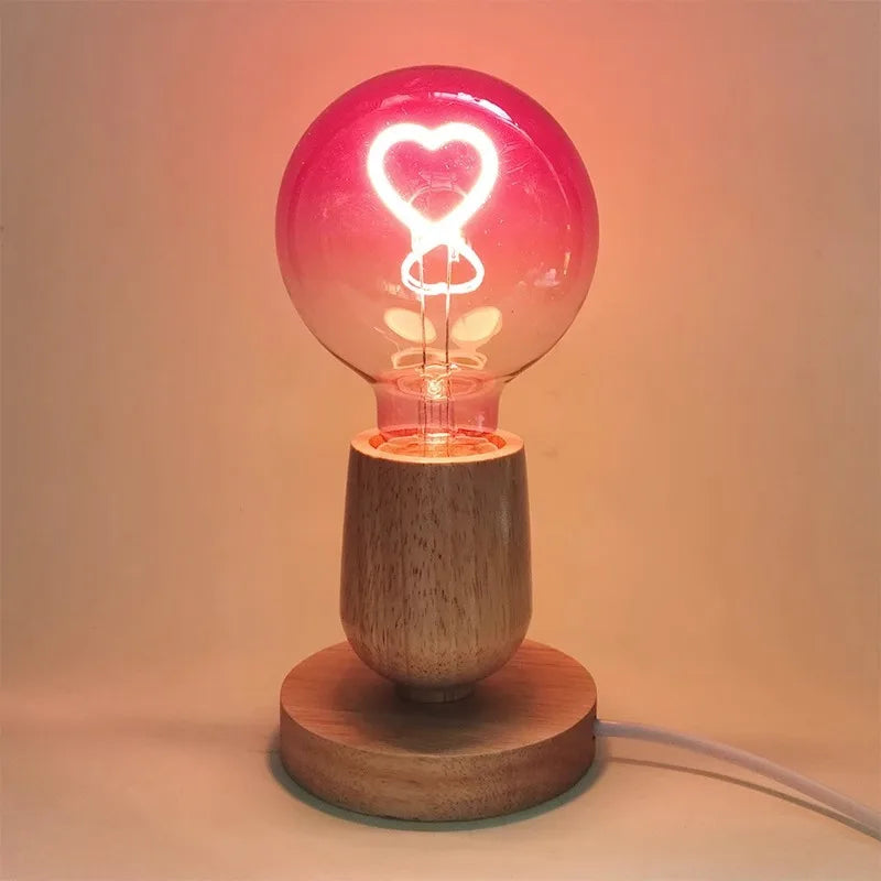 Pink LED-Lampe mit Herzmuster – Dimmbar und Farbverlauf