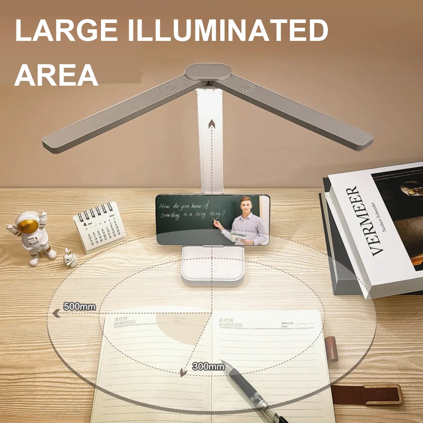 LED-Schreibtischlampe USB wiederaufladbar Tischlampe 3 Stufen dimmbar Touch-Schreibtischbeleuchtung Augenschutz faltbar für Schlafzimmer Schreibtischlicht