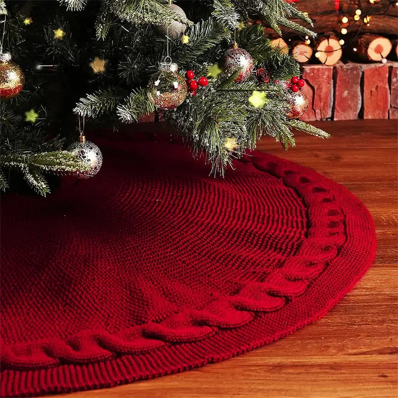 Weihnachtsbaumrock gestrickt