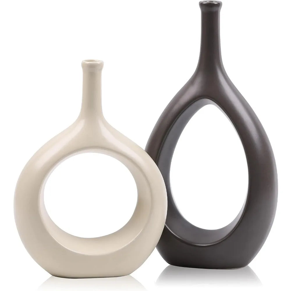 Moderne Hohllipse Vase