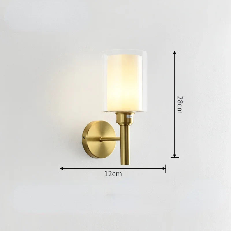 Moderne LED Gold Glaskugel Wandleuchte für Innenbeleuchtung Dekoration