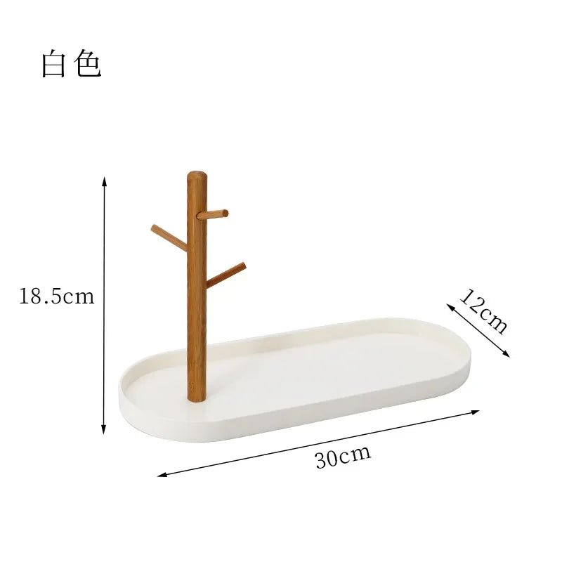 Nordic Branch Aufbewahrungsschale Wohnzimmer Veranda Schlüsselhalter Kleinkram Schreibtisch Kosmetik Aufbewahrungsschale Tragbare Snacktabletts Dekoration