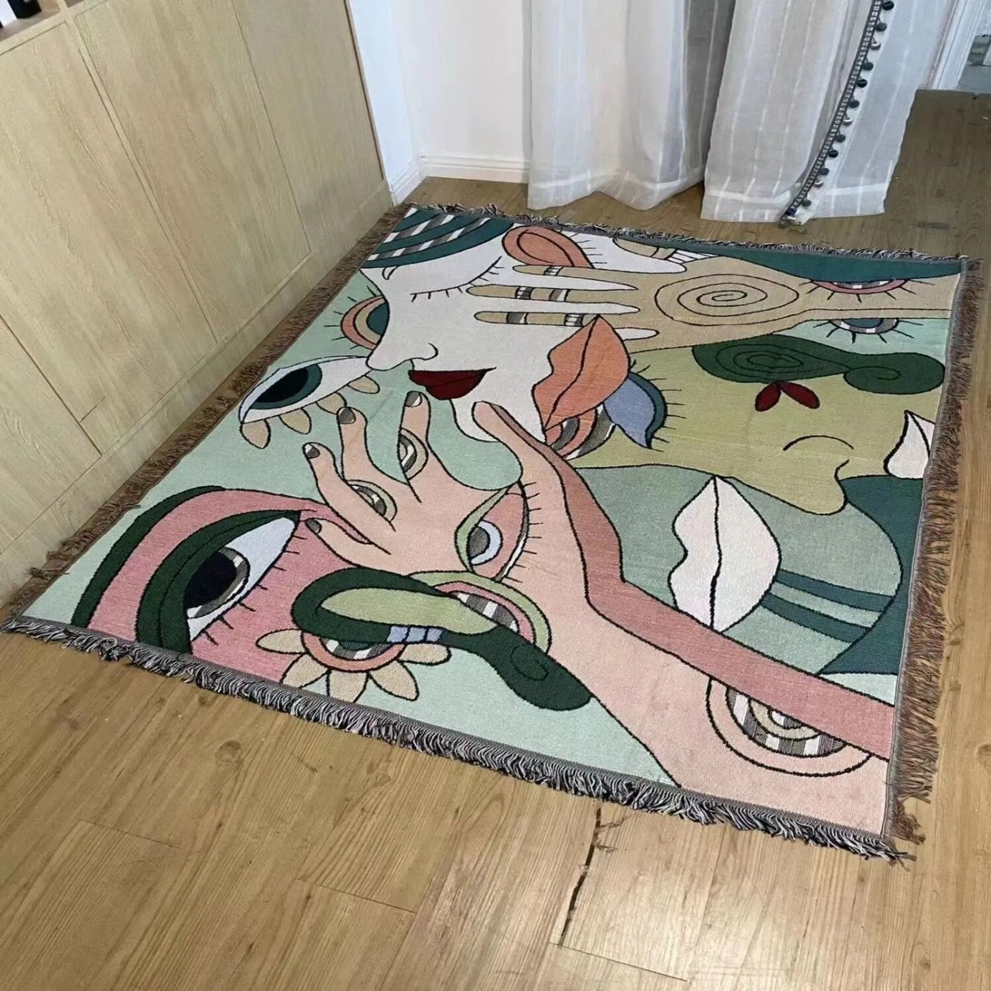 Abstrakte grafische Kunst Fleecedecke
