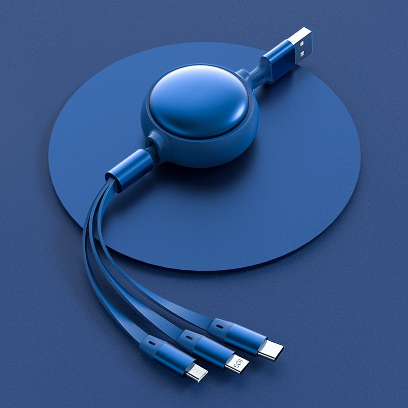 3in1 retractable Schnellladungskabel