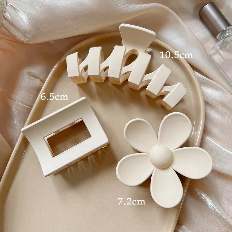 Kopfbedeckung Set Neue Damenmode Krallenclip Kaffee Schwarz Acryl Große Haarklammer Koreanisch Für Mädchen Clip Barrette Haarschmuck