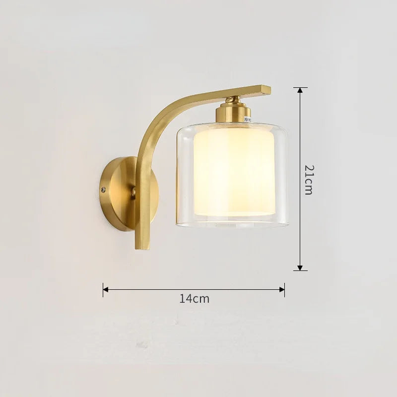 Moderne LED Gold Glaskugel Wandleuchte für Innenbeleuchtung Dekoration