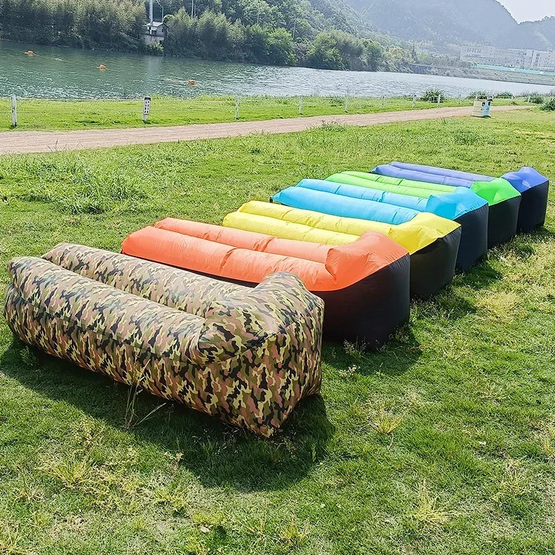 Schnell aufblasbares Luftsofa-Bett: Trend Outdoorschlafsack mit lässigem Strandsofa-Design | Hochwertiges 240*70cm aufblasbares Luftkissen