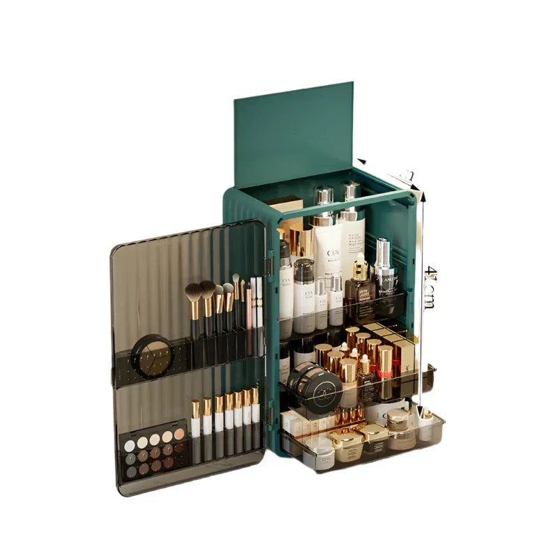 Sandsberg | Luxo Luxus Make-up Aufbewahrungsbox – Staubdichter Kosmetik-Organizer mit magnetischer Tür