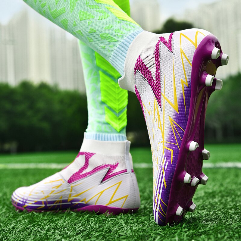 Fußballschuhe ohne Schnürsenkel Professionelle Fußballschuhe Herren Atmungsaktive Fußballschuhe Rutschfest Outdoor Training