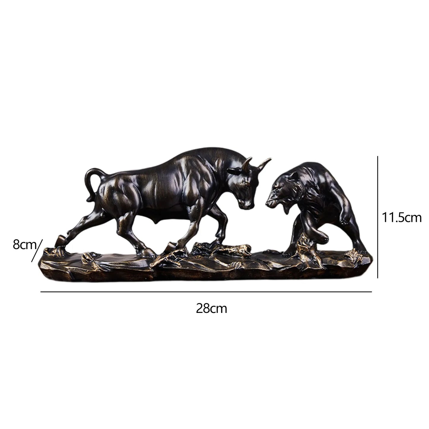 Feng Shui Bär und Stier Statue, Stier Figur, Sammlung Kuh Skulpturen Tier