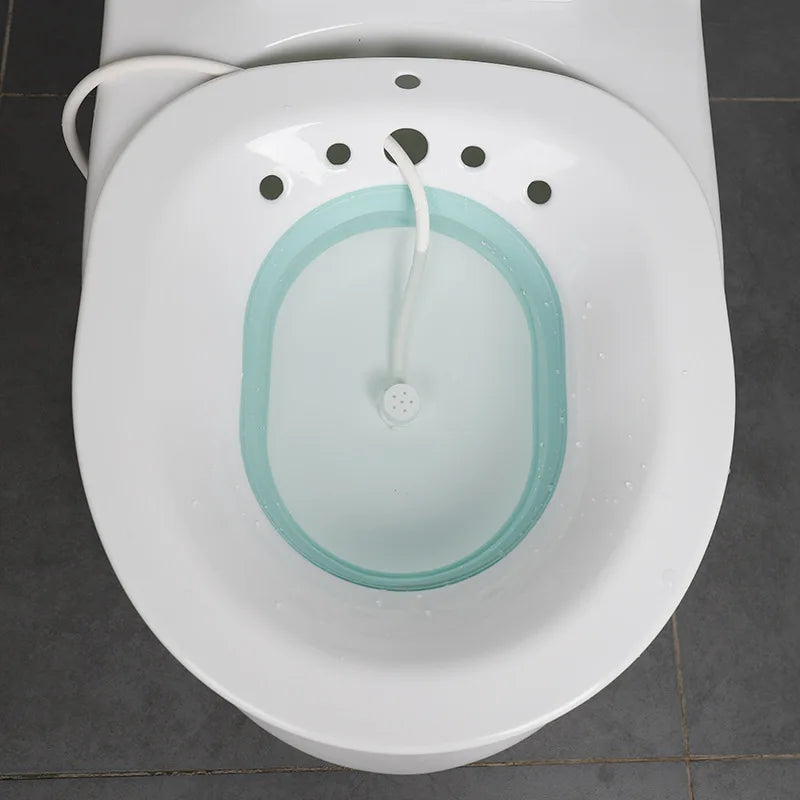Toiletten-Hämorrhoiden-Sitzbad für Postpartums- und schwangere Frauen - Faltbar, hängend, großvolumige private Pflege-Lösung