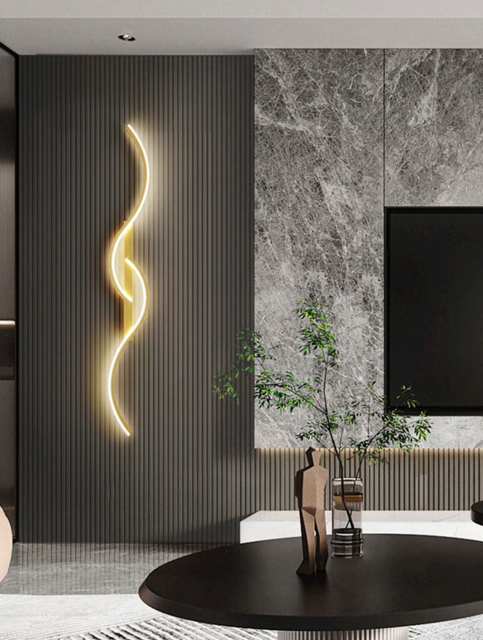 Sandsberg | Moderne LED Wandleuchte – Künstlerische Kombination von Formen