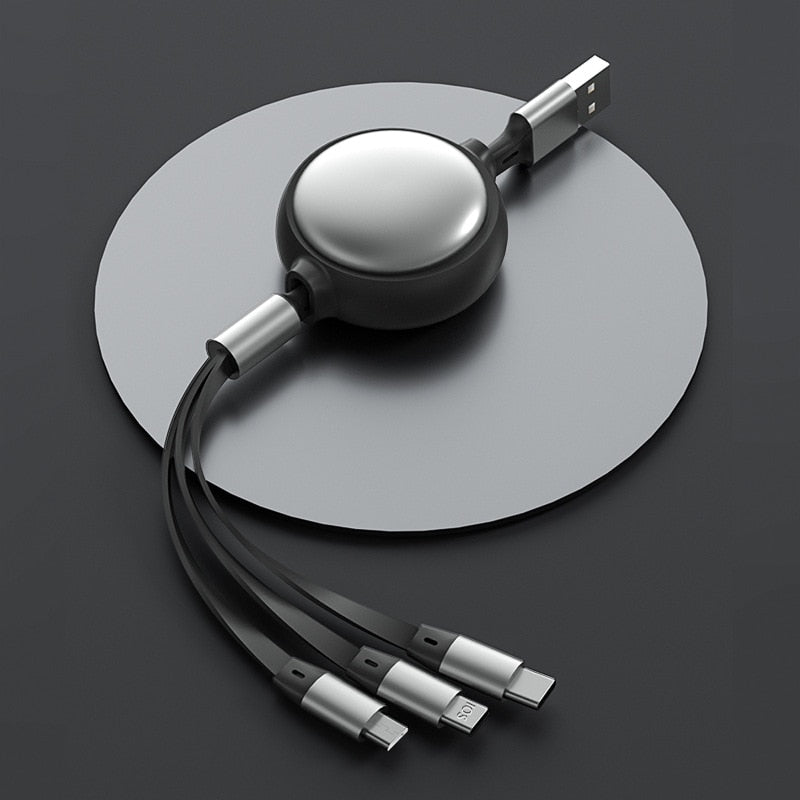 3in1 retractable Schnellladungskabel