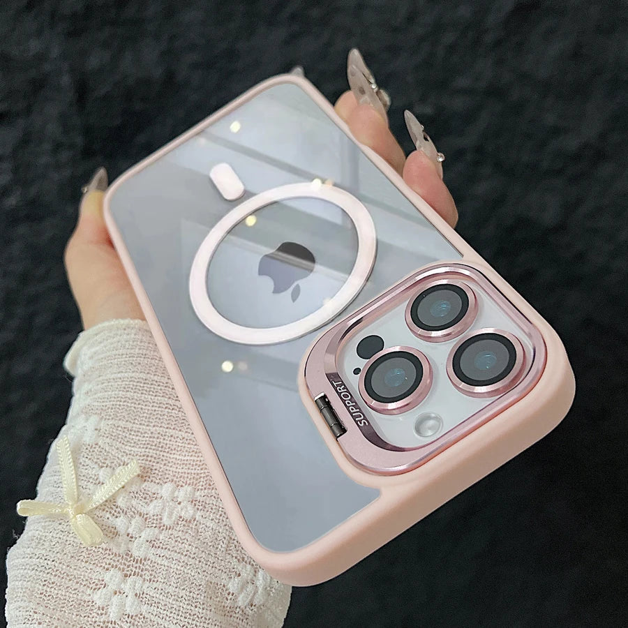 Sandsberg | Magnetische Magsafe Handyhülle Ständer Glaslinsenschutz Abdeckung