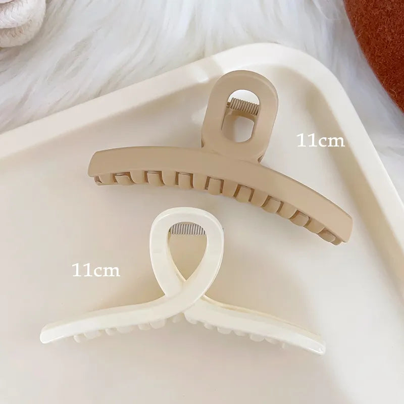Kopfbedeckung Set Neue Damenmode Krallenclip Kaffee Schwarz Acryl Große Haarklammer Koreanisch Für Mädchen Clip Barrette Haarschmuck