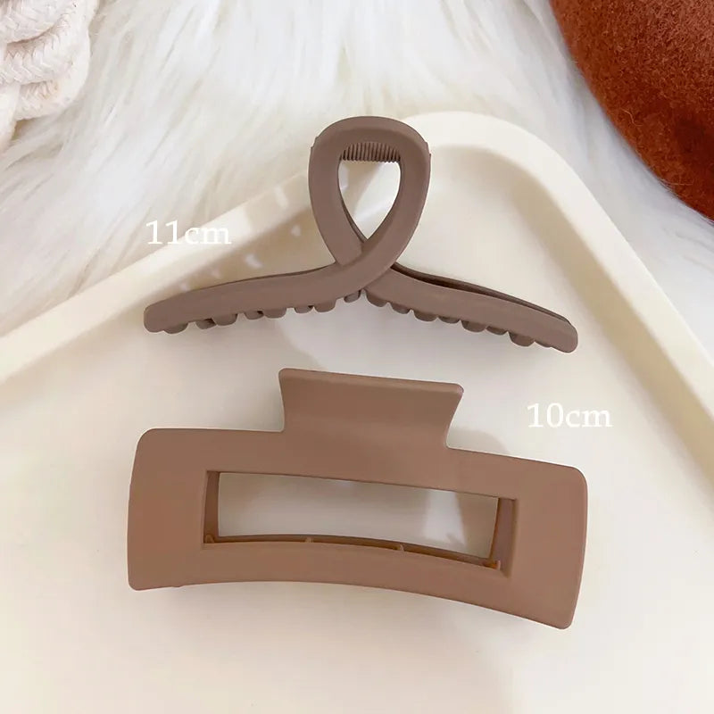 Kopfbedeckung Set Neue Damenmode Krallenclip Kaffee Schwarz Acryl Große Haarklammer Koreanisch Für Mädchen Clip Barrette Haarschmuck