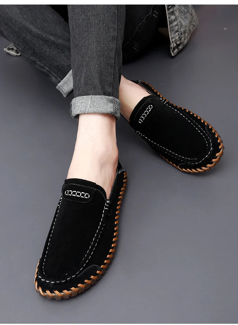 Goldene Setzlinge Freizeit Schuhe Herren Partystiefel Kuh Wildleder Leder Driving Flats Leichtgewicht Freizeit Sozial Mokassin