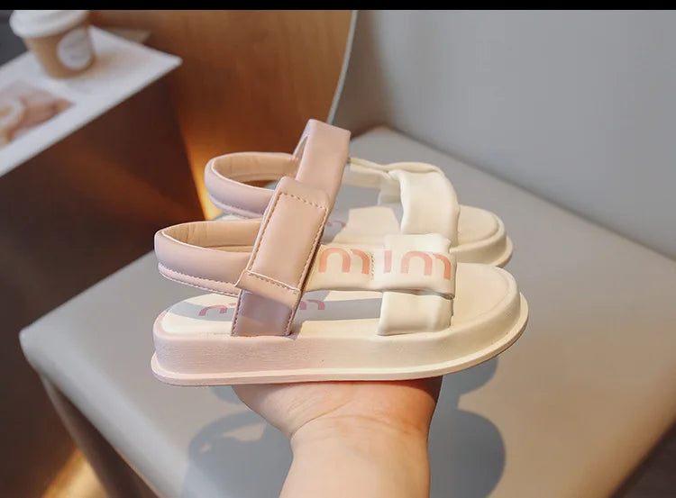 Mädchen Candy Farbe Sommer Sandalen Kleine Prinzessin Offene Zehen Strand Sandalen Baby Weiche Dicke Sohle Schuhe