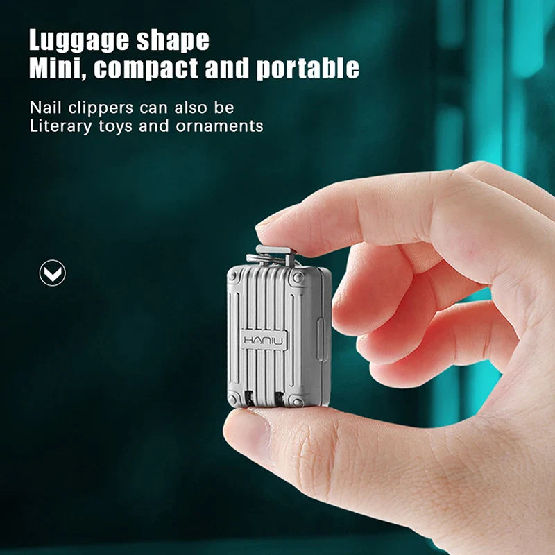 Exquisite Faltbarer Nagelschneider Schlüsselanhänger - Edelstahl Nagelknipser, Rotierender Maniküre Trimmer für Fuß- und Fingernägel