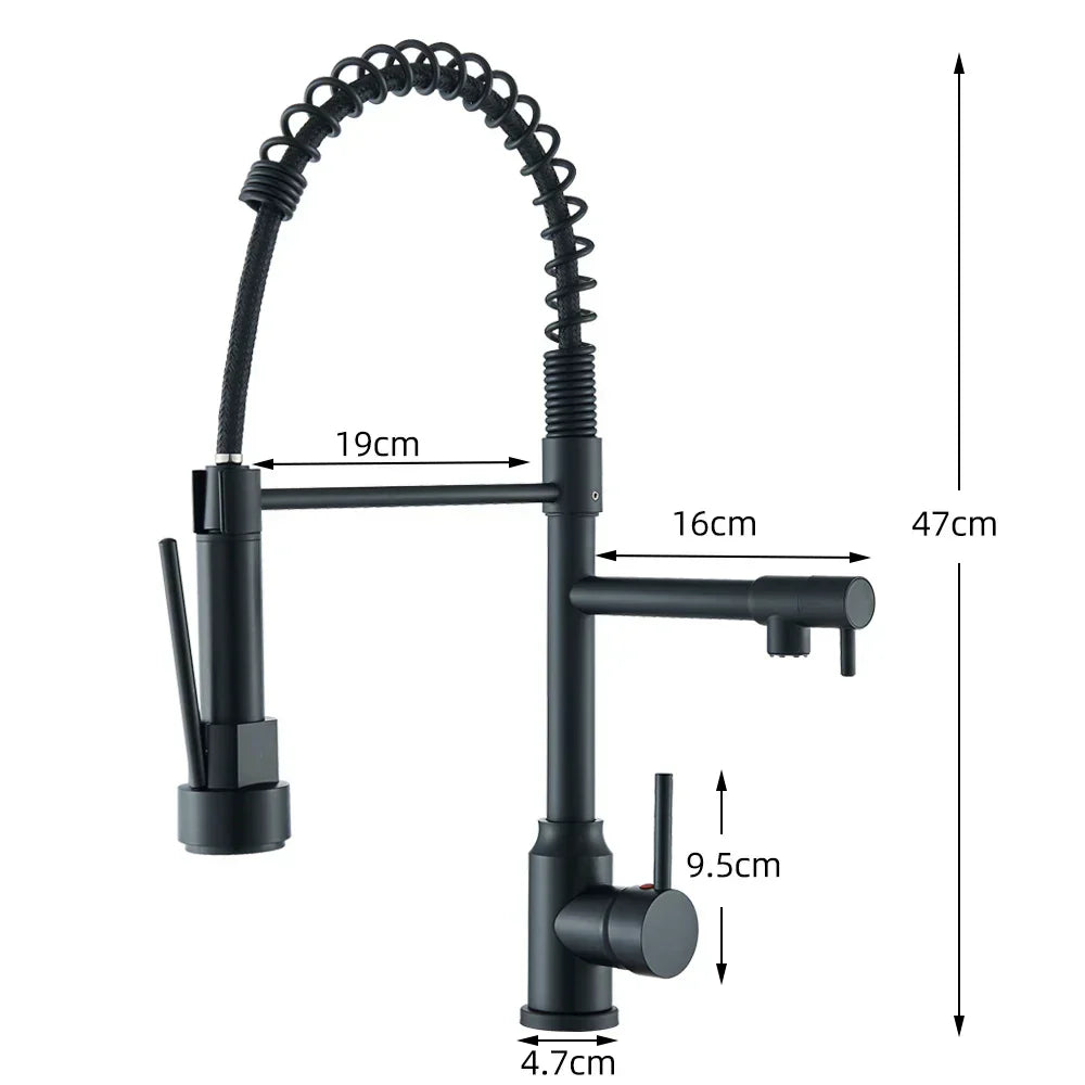 Wasserhahn mit Doppeltem Auslauf – Hochwertiger Wasserhahn für Flexibles Spülen, Schwenkbar, Ideal für Moderne Küchen, Leicht zu Reinigen und Einfache Montage