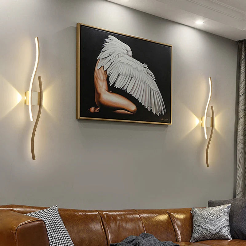 Moderne LED-Wandleuchte – Wandbeleuchtung für Wohnzimmer, Schlafzimmer und Flur – Stilvolle Innenraumbeleuchtung
