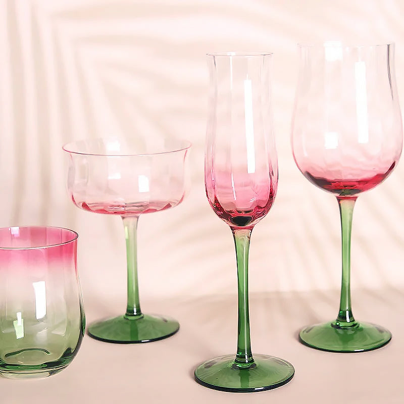 Glaswaren - Pink, Blau