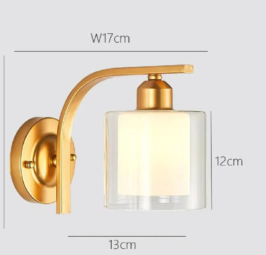 Moderne LED Gold Glaskugel Wandleuchte für Innenbeleuchtung Dekoration