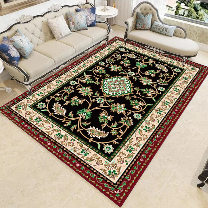 Nordic Schlafzimmer Dekor Teppiche rutschfest Waschbar Veranda Boden Matte Esszimmer Lounge Teppich Retro Ethnischen Stil Teppiche für Wohnzimmer