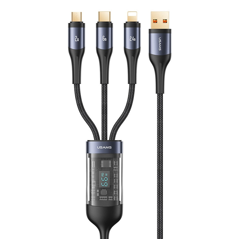 3in1 Digitalanzeige Schnellladung Universalkabel