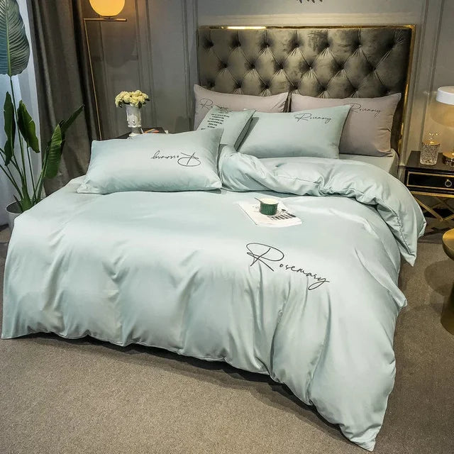 EmbroiLux Bettwäsche - Elegante Luxus Bettbezug mit Stickdesign