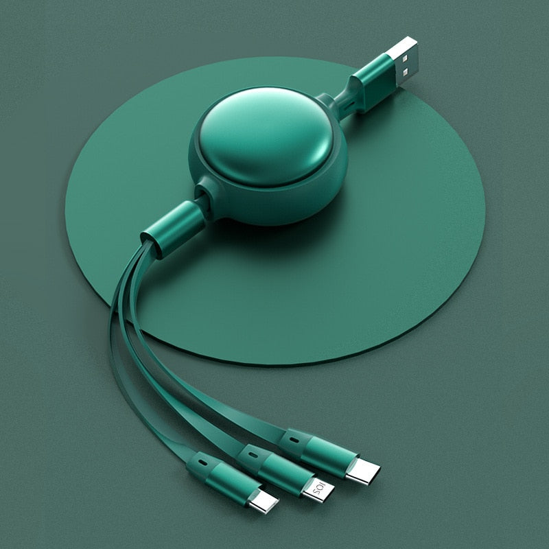 3in1 retractable Schnellladungskabel