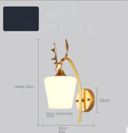 Moderne LED Gold Glaskugel Wandleuchte für Innenbeleuchtung Dekoration